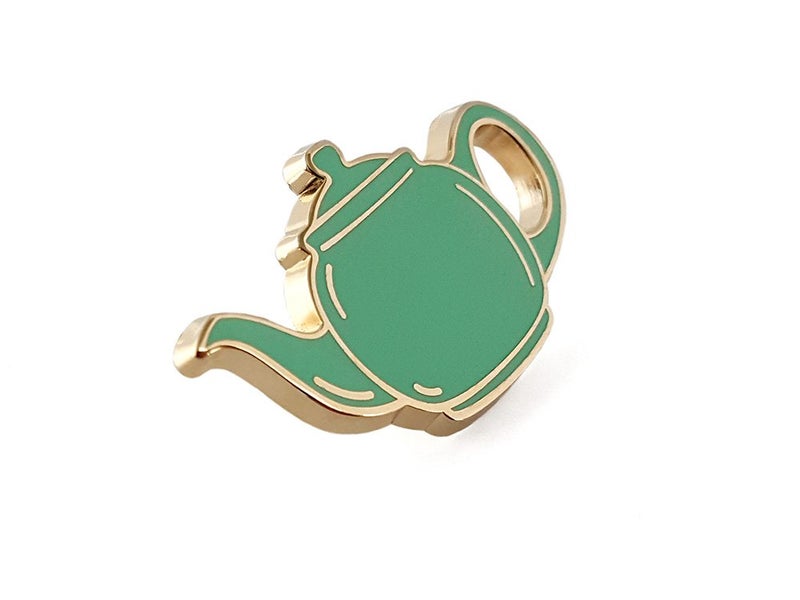 Pinsanity The Office Green Teapot Enamel Lapel pin - Image 2